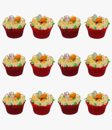 Easter Red Velvet Cupcakes Pack of 12 by Bloomsbury's