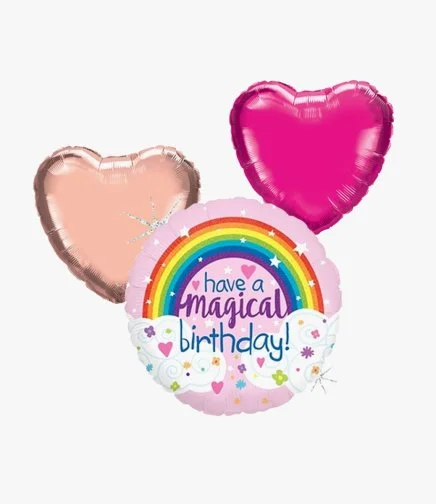 Happy Birthday Magical Rainbow Balloon Bouquet