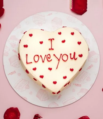 I Love You Valintine Cake by Sugar Daddy- Red Velvet Flavour