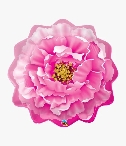 Pink Peony Flower Blossom Foil Balloon