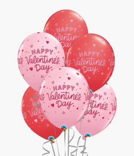 Valentine's Little Hearts Latex Balloon Bouquet