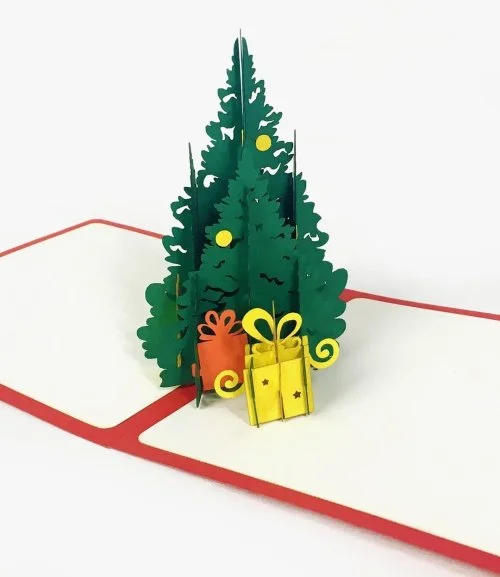 كارت معايدة شجرة كريسماس ثلاثي الأبعاد  