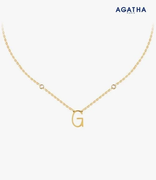 Golden Letter G Necklace from Agatha 