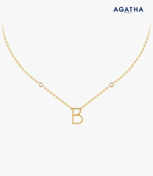 Golden Letter Necklace from Agatha 