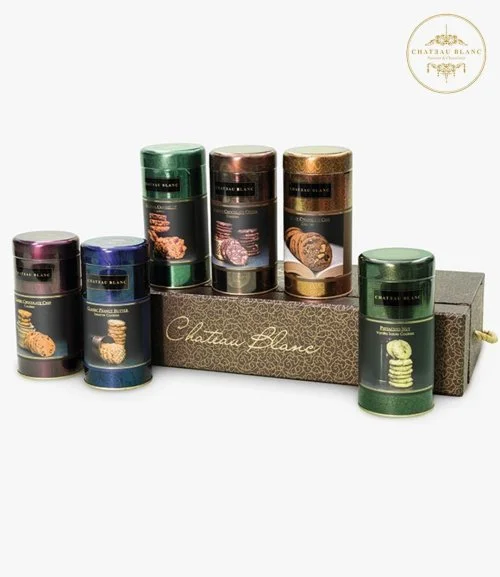 Cookies Fancy Box by Chateau Blanc - 6 cylindrical Packs 