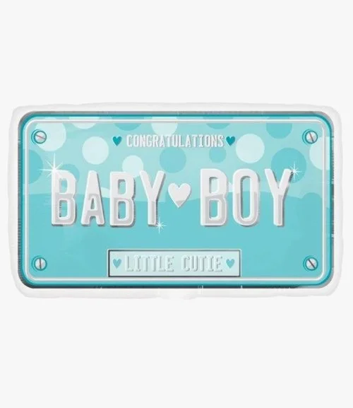 Baby Boy Car License Balloon 