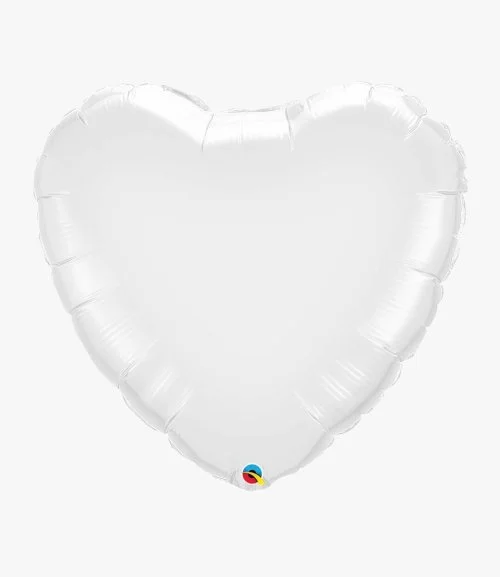 White Heart Balloon 