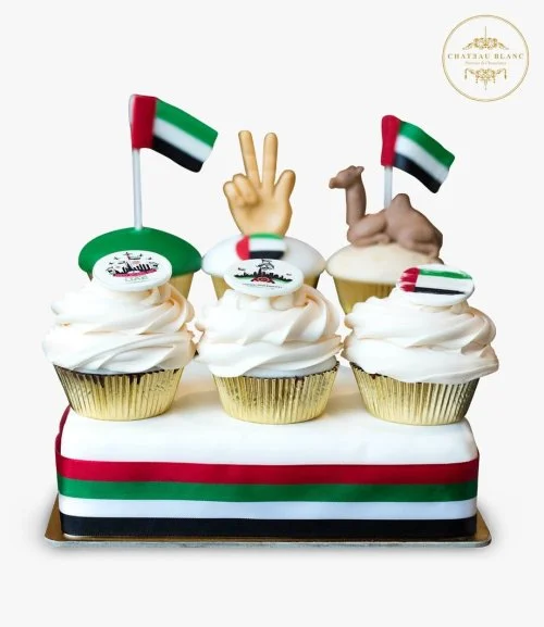 UAE National Day Custom Cupcakes With Stand 