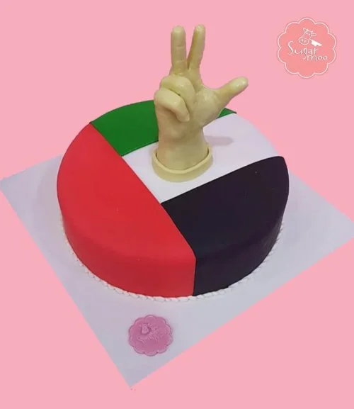 Three-Finger Salute UAE Cake by Sugarmoo 