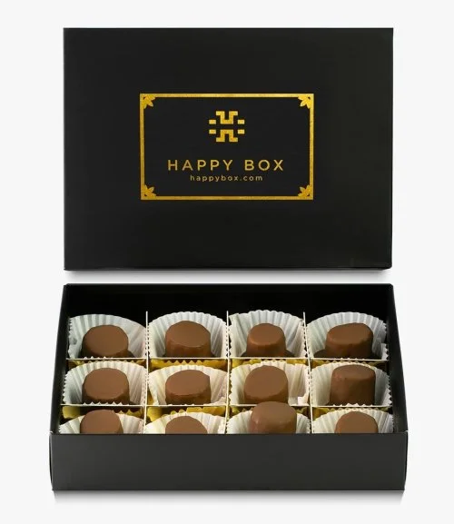 صندوق موز بالشوكولاتة بالحليب (12 قطعة) 