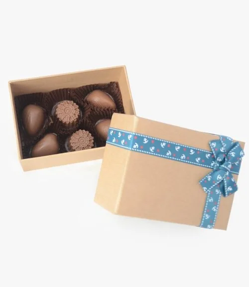 Navy Blue Chocolate Box (6 pcs) by NJD 