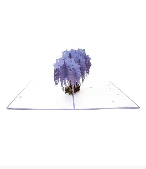 Lavender Wisteria 3D Pop up Abra Cards