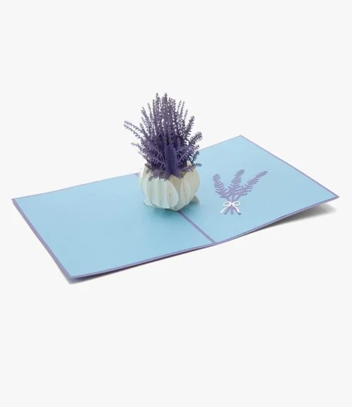 Lavender Vase -  3D Pop up Abra Cards