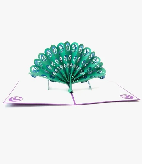 Peacock 3D Pop up Abra Cards