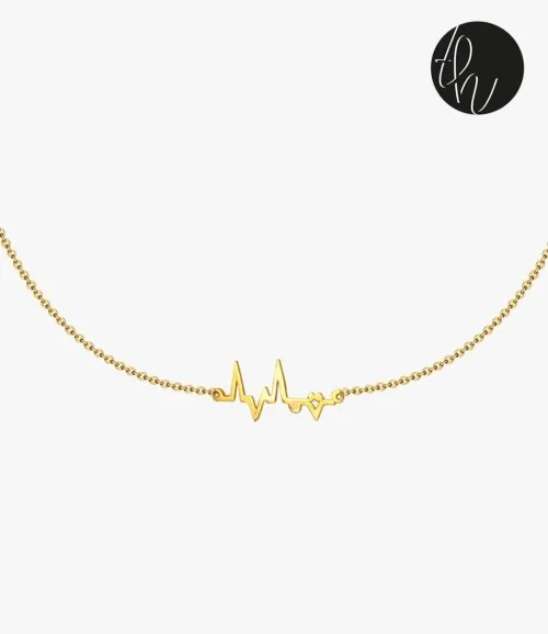 Your  Name on a Heartbeat Necklace 