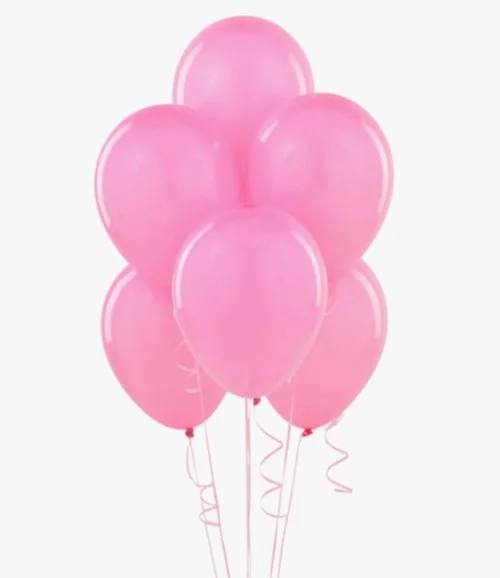 12 inches Pink Latex Balloon Pack of 6pcs