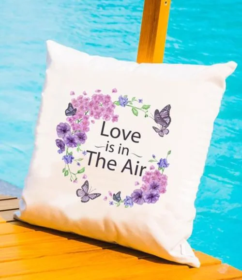 White Floral Love is in the Air Pillow Case