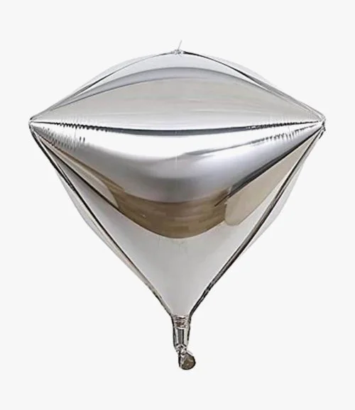 Silver 4D Diamond Foil Balloon