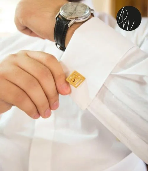 Customized Gold-Plated Cufflinks by Tamz Accessories
