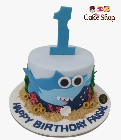 Shark 3D Birthday Cake
