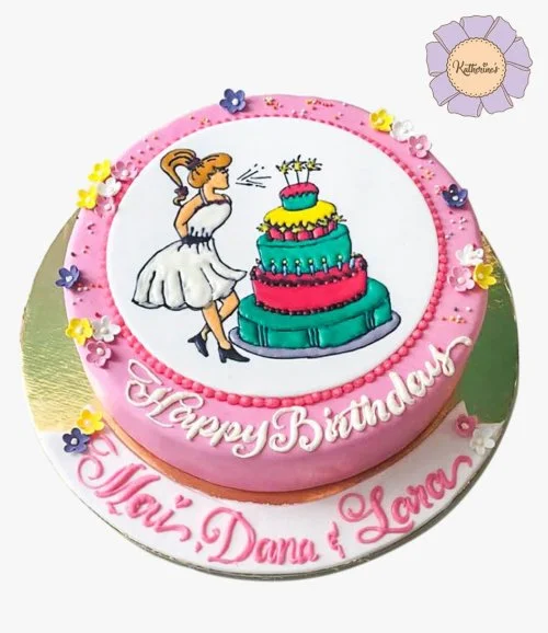 Pink Birthday Cookie Cake