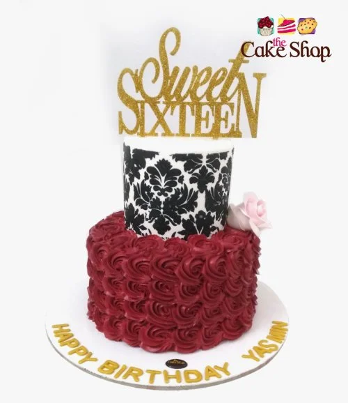 Red Roses 3D Birthday Cake