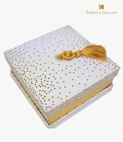 White & Gold Velvet Date Box