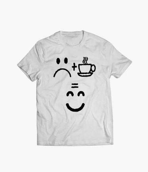 Men's Printed T-shirt with Illustrated Coffee