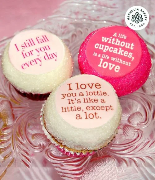 6 Luv Note Cupcakes by Magnolia Bakery 