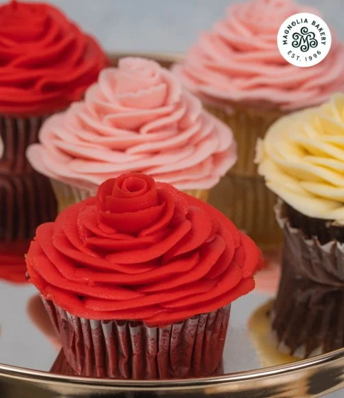 6 Rose Cupcakes by Magnolia Bakery 
