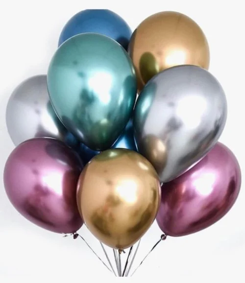 13 Chrome Latex Balloons