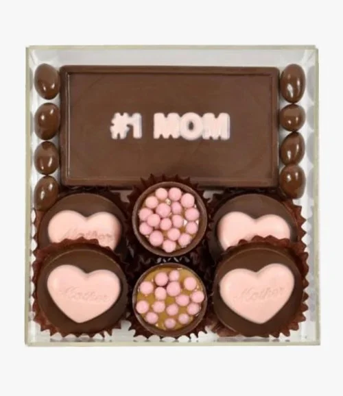 #1 Mom Mother's Day Chocolate Gem box by Victorian
