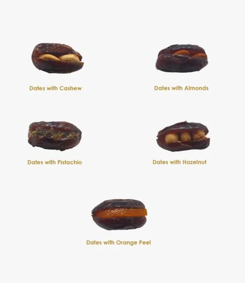Assorted Stuffed Dates Small - 10Pcs By Chocolatier