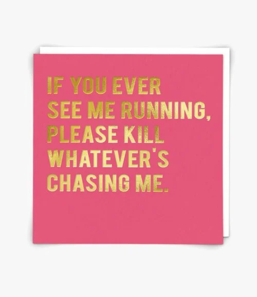 "Running" Contemporary Greeting Card by Redback