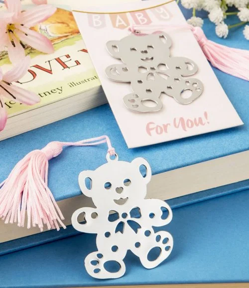 Teddy Bear Bookmark Favors - Pink 12pcs