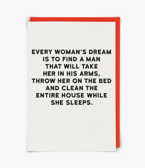 "Woman's Dream" Contemporary Greeting Card by Redback