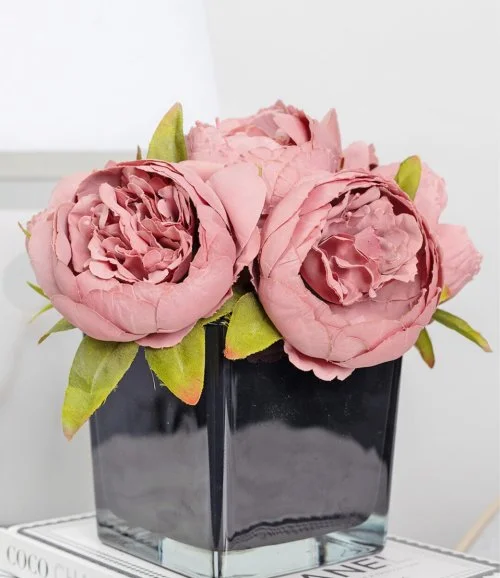 Artificial Pink Rose Arrangement