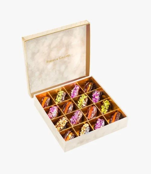 Assorted Velvet Dates Box 16pcs by Forrey & Galland
