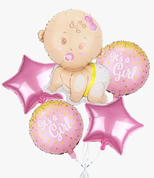 Baby Girl Balloons Set