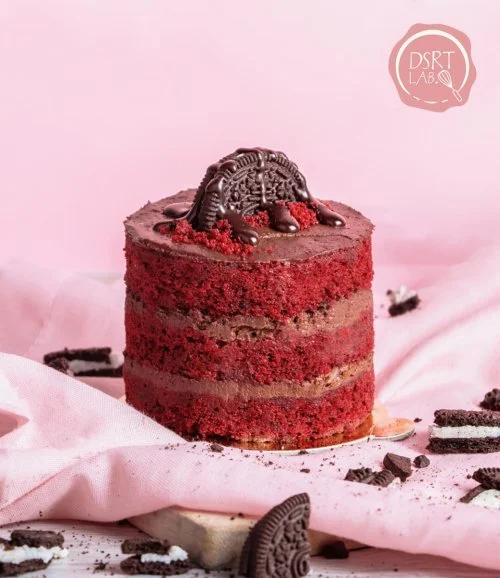 Baby Red Velvet Oreo Crunch Cake by Dsrt Lab