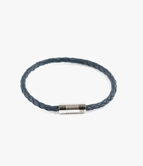 Blue 4mm Leather Bracelet by ZUS 