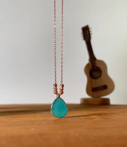 Blue Emerald Stone Necklace
