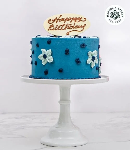 Blue Flower Cake by Magnolia