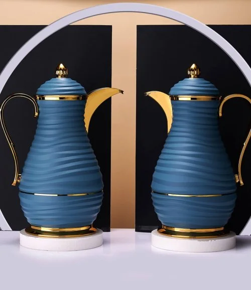Blue Vacuum Flasks Set From Harmony