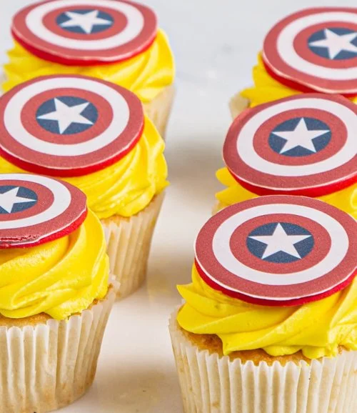 Captin America Cupcakes By Sugar Daddy's Bakery 