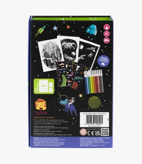 Colouring Set - Dinos in Space by Tiger Tribe