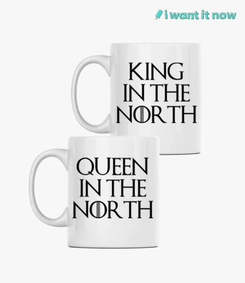 Couple Mugs - King & Queen of the north By I Want It Now