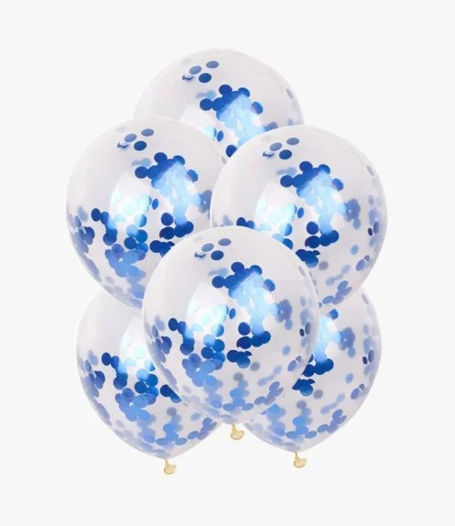 Dark Blue Confetti Balloons