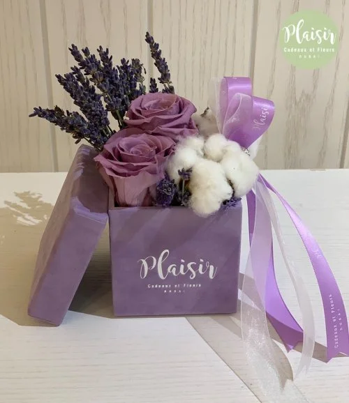 Double Infinity Purple Rose Box By Plaisir
