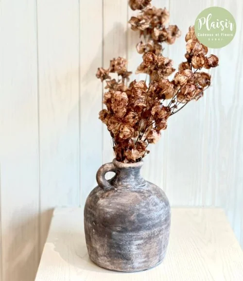 Dried Bougainvillea With Vase By Plaisir